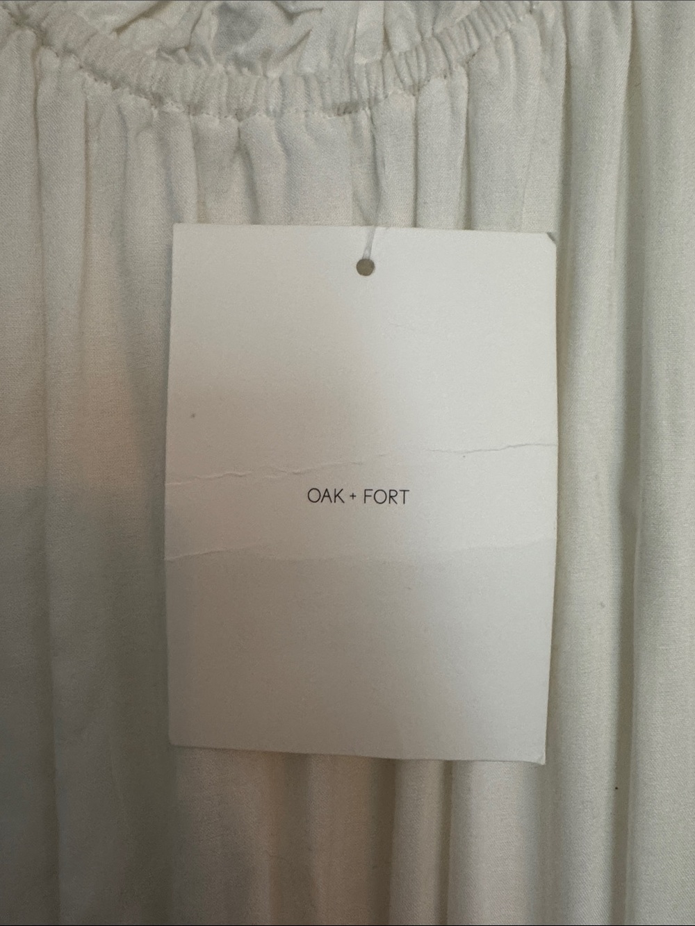 Oak + Fort Cream Puff Sleeve Midi Dress NWT | Medium - Picture 7 of 10